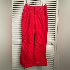 Columbia Omni-Shield Red Insulated Waterproof Women's Snow Pants Size M